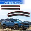 Tape-On Side Window Deflectors for Outback 2026, Window Rain Guards Window Visor Rain Guards Vent Guard Shade Deflectors Compatible with Subaru Outback Accessories 2026+