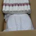 350PCS Rose Gold Plastic Plates for 50 Guests, Disposable Dinnerware Sets Include 100 Rose Gold Rim Plastic Plates, 50 Silverware and Cups, 50 Pre Rolled Napkins for Party, and Graduation