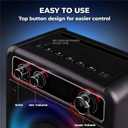 VOSOCO Karaoke Machine with 2 Wireless Microphones, Portable Bluetooth Speaker for Adults Kids, PA Systems Support TWS Echo Adjust TF USB AUX for Home Party Outdoor Travel