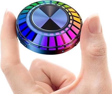 Bluetooth Mini Speaker Bone Conduction Portable Wireless Speaker Stereo Bass Sound Creative Portable Speakers Mini Size Music Player for Home,Outdoor,Travel (Saucer with LED)