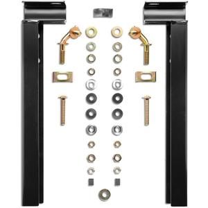 RealTruck BACKRACK Hardware Kit for use w/ 21" Toolbox, Black, No Drill | 30221TB | Fits 2017-2025 Ford F-250/F-350 Aluminum Body