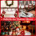 3 x 32pcs Velvet Bows for Christmas Tree Decorations, Pre-Tied Christmas Velvet Bows for Wreaths, Gift Wrapping, Garland, Fireplace Decor. (3/8" W, 5 * 7in) (Burgundy)