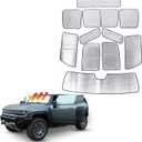 Car Windshield Sunshade Set, Auto Windshield Sun Shades Cover, Compatible with Hummer EV SUV 2024+ Car Window Shades UV Rays Sun Visor, Full Window Protector (12 Pieces/Set)