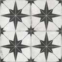 The Tiles Plaza Encaustic Peel and Stick Backsplash, Black Star Patterned Vintage Stick on Tiles, Stone Composite Self-Adhesive Wall Tile Sticker for Kitchen Bathroom Fireplace Stairs, 10 Sheets