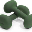 YOTTOY Weights Dumbbells Set for Women, 5 Lb Dumbbells Set of 2, Non-Slip Hand Weights for Home Workouts, Portable Strength Training Neoprene dumbbells (5LB-Pair, Green)