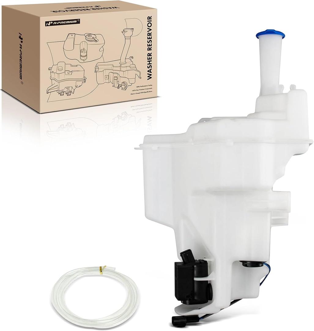 A-Premium Windshield Washer Reservoir Tank Assembly Compatible with Hyundai Elantra GT 2013 2014 2015 2016 2017 - with Washer Pump & Cap & Fluid Level Sensor