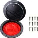 9 Inch Hatch Kit, Deck Hatch with Waterproof Bag and Fasteners for Kayak Boat Fishing Rigging Black