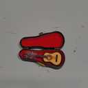 Miniature Guitar, 3.9in Wooden Tiny Guitar Decorative Model for Mini Music Ornament Display Dollhouse Accessories Model Home Decoration
