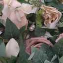 Ling's moment 1PCS Dusty Rose Arch Flowers Artificial Floral Swags Wedding Centerpieces Faux Flower Garland Greenery Arrangements for Engagement Party Sweetheart Table Decor Welcome Signs Wall