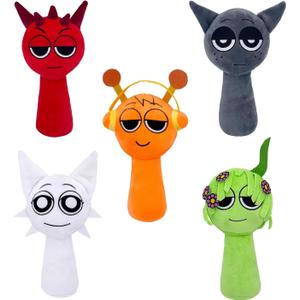 Sprunky Plush Toys Sprunky Game Plushies Sprunky Plushes Soft and Funs Stuffed Toys Dolls for Fans and Friends Birthday for Girls Boys (5PCS-A)