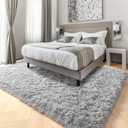 PAGISOFE Ultra Soft Fluffy Area Rugs for Bedroom Boys, Gray Rugs Carpets for Kids Room,Soft Plush Furry Bedside Rug,Non-Slip Floor Fuzzy Rugs,4x6 Ft