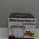 Elite Gourmet ERC-003 Electric Rice Cooker with Automatic Keep Warm Makes Soups, Stews, Grains, Hot Cereals, White, 6 Cups Cooked (3 Cups Uncooked)
