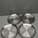 CAMBUY Stainless Steel Plates 10 inch Metal Lightweight Unbreakable Dinner Dishes Plates Set Non-Toxin Dishwasher Safe BPA Free and Healthy (4 Pcs)