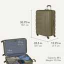 SWISSGEAR Signature Hardside Expandable Checked Large Spinner Luggage, ABS Construction, TSA-Friendly Lock, Olive Branch, 27-Inch