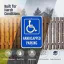 SmartSign Handicapped Parking Sign, 12 x 18 Inches 3M Engineer Grade Reflective Aluminum, Pre-Drilled Holes, USA Made
