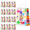 Pajean Art Party Bags Paint Treat Bags Party Goodies Pouches for Paint Splatter Decorations gift wrapping Supplies(36 Pieces,Bright Style)