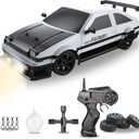 Liberty Imports RC Drift Car 1/16 2.4GHz 4WD Remote Control Sport Racing On-Road Vehicle with LED Light, Batteries and Drift Tires (White)