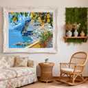 2 x CSZPPQAF Mediterranean Lemon Tree Paint by Numbers for Adults Beginner, Seaside Landscape Paint by Number Kits on Canvas, DIY Oil Painting Watercolor Color by Numbers for Home Wall Decor 12X16inch