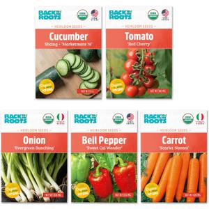 Back to the Roots Organic Vegetable Seeds Variety (5-Pack)
