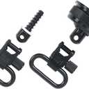 Uncle Mike's Quick Detach Swivels QD REM 870 12 Gauge Blued 1" External Ratchet Cap Set,18012 Black