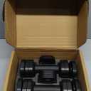 Zempox Adjustable Dumbbell Set of 2, 4 in 1 Free Weights Dumbbells Set for Women, Hand Weights for Women at Home, Each 2lb 3lb 4lb 5lb with TPU Soft Rubber Handle for Home Gym Exercise Training (Black)