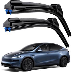 Dual Rubber Blade Windshield Wipers for Tesla Model Y 2020 2021 2022 2023 2024 2025 Automotive Replacement Wiper Blades modely 26"+20" Top Lock (Set of 2)