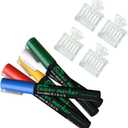 Queen Bee Marking Kit - 5 Standard Colors Marker Pen Set with 4 Clear Plastic Queen Catcher Clips, Safe Gentle Queen Bee for Beekeeping Beginners