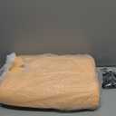 Travel Pillow Memory Foam Pillows, Ergonomic Wave Cervical Neck Pillow for Neck Pain Relief, Compressible Medium Firm Side Sleeper Pillow, Ideal for Camping, Office, Home & Bed (Orange, S) (S-15.7x10x4/3 In, Apricot Yellow)