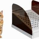 Plastic Inclined Steps Assist in Using Various Sizes of cat Litter Boxes. Plastic Large cat Litter Boxes Inclined Steps are Non StickHeight AdjustableEasy to Clean(White, Small)