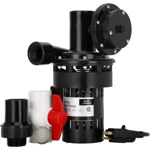 Automatic Utility Sink Pump Installed Directly Under Sink Gravity-free Drainage Heavy-Duty Thermoplastic 115V Includes Drain Screen Check Valve & Ball Valve
