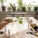 Plant Propagation Station, 24 Floral Tubes, Floral Arrangement Kit, Modern Acrylic Desktop Rack with Propagation Tubes for Hydroponics Rooting Cuttings, Bud Vase Holder, Plant Lover Gift