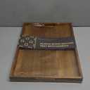 Acacia Wood Serving Tray with Handles (17 Inches) – Decorative Serving Trays Platter for Breakfast in Bed, Lunch, Dinner, Appetizers, Patio, Ottoman, Coffee Table, BBQ, Party –Great for Lap &Couch