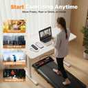 2.5HP Walking Mat with Incline pad,Under Desk Treadmill, Walking Running Pad with Remote, 3 in 1 Low Noise Small Mini Portable Treadmill with Led Screen, Compact Treadmills for Home, 265lbs Capacity