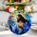 4 x Jesus Christ Ornament: Christmas Ornaments, Religious Christmas Decorations for Tree, Catholic Ornament & Christian Holiday Decor | Religious Gifts, Christian Gifts - Design B