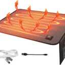 Portable Outdoor Heated Seat Cushion for Camping, Stadium Bleachers - 3-Temp Fast Heating (Power Bank Not Included)