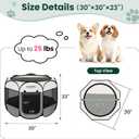 Love's cabin Pet Puppy Dog Playpen, Medium Dog Tent Crates Cage Indoor/Outdoor, Portable Playpen for Cat, Foldable Pop Up Dog Kennel Playpen with Carring Case, Removable Zipper Top, Grey