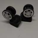 1 Pair Luggage Suitcase Wheels, Trunk Wheels, Luggage Wheel Spare Part Universal Wheel Replacement Luggage Suitcase Wheels for Luggage Suitcase Trolley, Mute Double Row Wheels (defult)