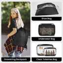 10 Set Compression Packing Cubes, Lightweight Travel Essentials, Stretchable Expandable Storage Bags, Compression Bags for Travel Accessories Luggage Storage Set (10 Pcs, Black)