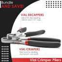 Vial Decapper and Crimper Pliers Set- Perfect for Decapping and Sealing 11mm and 20mm Vials and Bottles (13mm/20mm Decapper, 20mm Crimper)