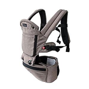 MiaMily Hipster Plus Hip Seat Baby Carrier - 6 Carry Positions - Newborn to Toddler - Lumbar Support - Charcoal Grey