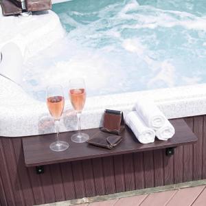 Novabright 11.81 x 23.62 Inch Hot Tub Tray Table Drink Holder Hot Tub Accessories Drinks Snacks Holder for Spa Bathtub
