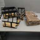 Railing Planter Boxes, Heavy Duty Window Box Planters, Adjustable Balcony Planters for Railing Hanging, with Coco Liner & Support Rod for Deck, Porch, and Patio Gardening (3 Pack, 24 Inch)