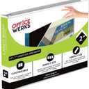 8.5" X 11" Landscape View Binder, 3-Ring 2 Inch Capacity Round Ring, White Horizontal Formatted with Clear Cover Pockets for Documents, Spreadsheets, Projects and More