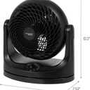 IRIS USA WOOZOO Desk Fan, Oscillating Air Circulator, 3 Speeds, 36ft Max Air Distance, 244ft Coverage, 112 Adjustable Vertical Tilt, 29db Quiet Motor, Small Fan for Bedroom, Office, Dorm, Black, Medium Oscillating