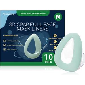10-Pack CPAP Mask Liners 3D Mask Cushion Cover for Reduce Air Leakage and Facial Redness Compatible with ResMed F20/F10 F&P Simplus & Vitera Philips Amara Series Medium (Cushions NOT Included)