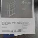 Sauder Select Book Shelf, Bookshelf with Storage, Library Bookcase with Doors and Adjustable Shelves, in Grand Walnut