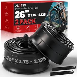 ALOTIKI 20x4.0 Fat Tire Tube, 26x1.75/2.125 Inner Tube, Bike Tube Set with Schrader Valve Premium Butyl Rubber Bicycle Tire Tubes for Mountain Bikes and Ebike Electric Bicycle