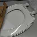 Bemis 7300SLEC Slow Close Toilet Seat, Easy Clean Hinges and Durable Plastic Seat, Made in USA, Elongated, White