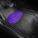 FH Group Car Floor Mats - Heavy-Duty Rubber Floor Mats for Cars, Universal Fit Full Set, Trimmable Automotive Floor Mats, ClimaProof Floor Mats For Most Sedan, SUV, Truck Floor Mats Purple