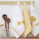 PurpleEssences Cotton Kitchen Towels Set of 2 - Absorbent Dish Towels Set Tea Towels Bar Towels Multipurpose Kitchen Linen, Drying Dish Hand Towels 16 x 28 Inch (Puppy & Paw)